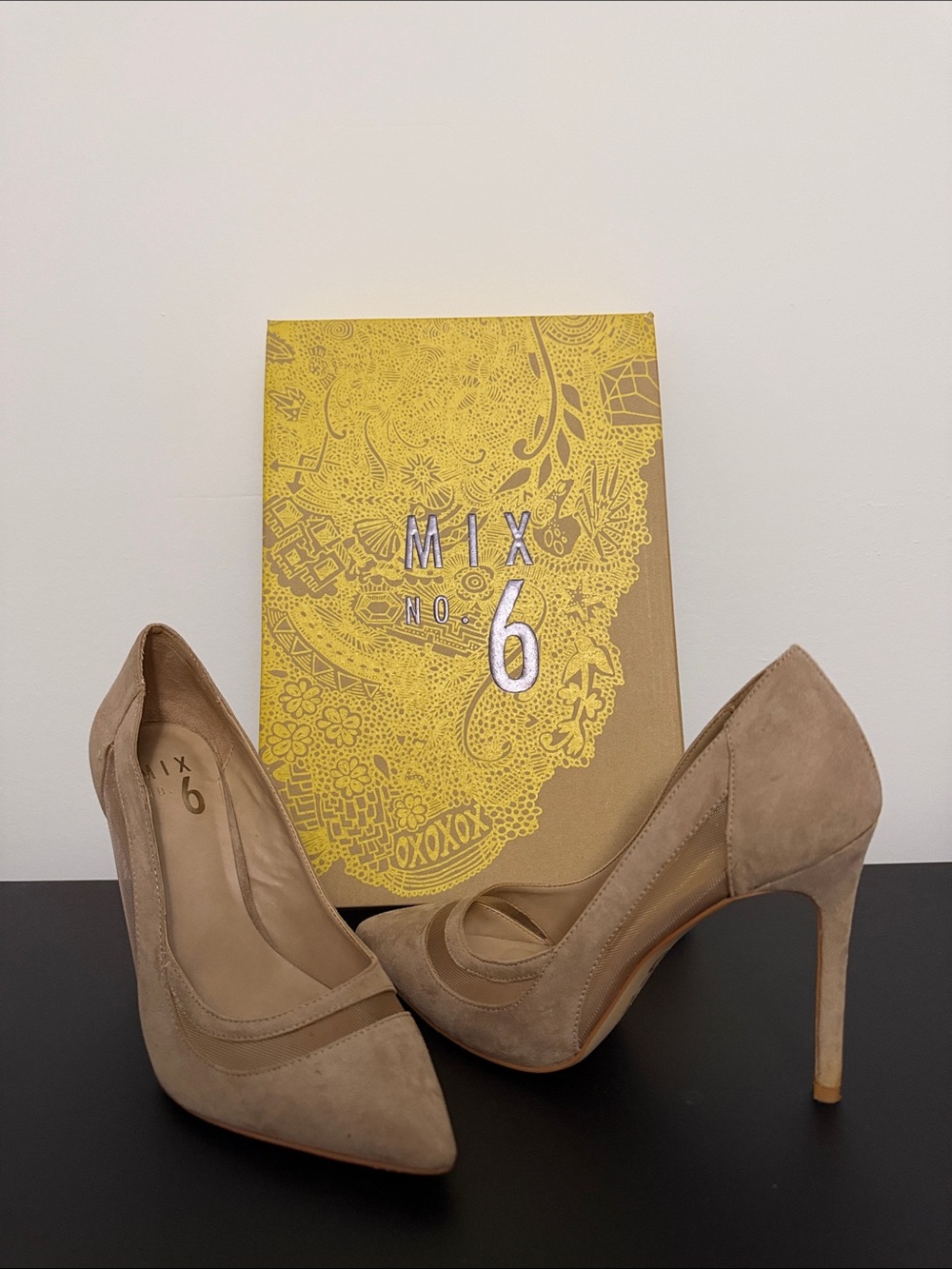 Mix No. 6 Taupe Suede Pointed Toe Stiletto Pumps